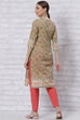 Olive Green Straight Kurta image number 4